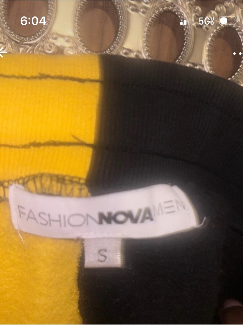 FASHION NOVA MEN Colorblock sweatpant Yellow & Black